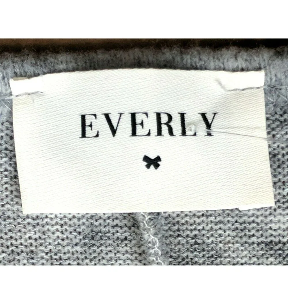 Everly Dress Womens M Fleece Pull-Over Fitted Heather Gray 3/4‎ Sleeve New